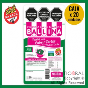 COBERTURA PARA TORTA 1/2K COLOR VERDE BALLINA 20 x 1